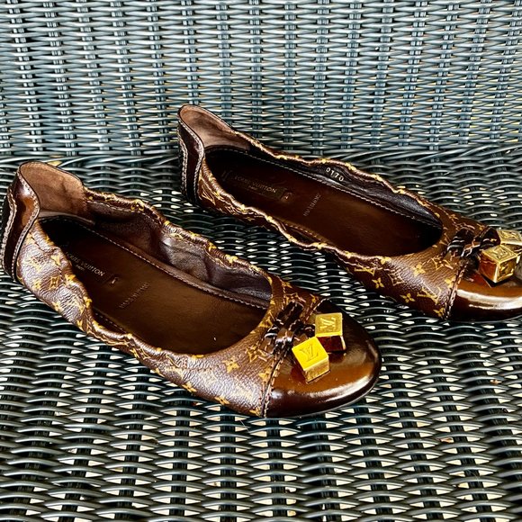 Louis Vuitton Brown Monogram Canvas Ballerina Flats Size Euro 38 Us 7. - Picture 2 of 6